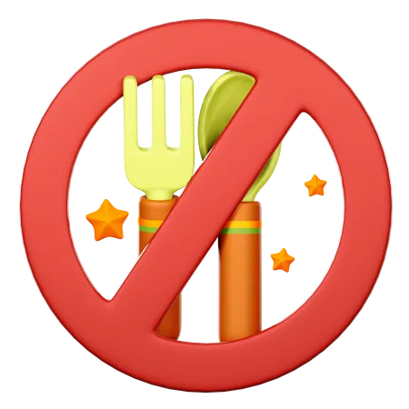 No Food  3D Icon