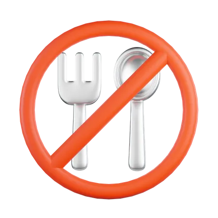 No Food  3D Icon