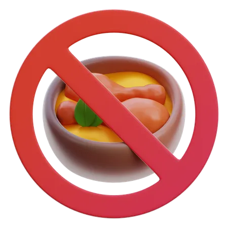 No Food  3D Icon