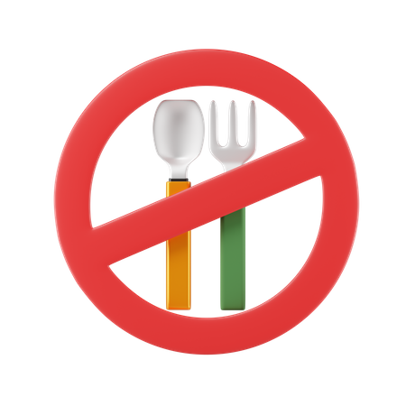No Food  3D Icon