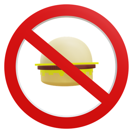 No Food At A Library  3D Icon