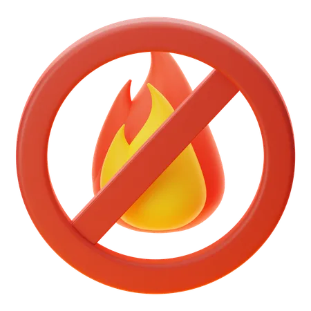 No fuego  3D Icon