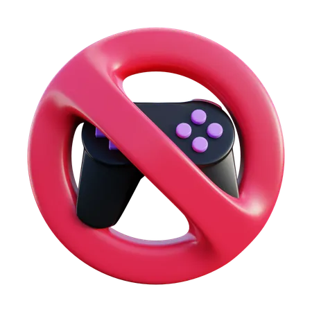 No Game Icon Sign 3D Icon