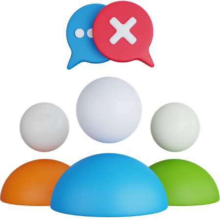 No Group Talk  3D Icon