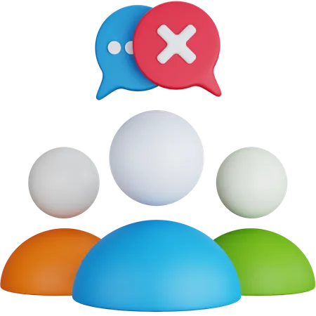 No Group Talk  3D Icon