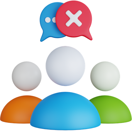 No Group Talk  3D Icon