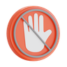 graphics of no hands sign