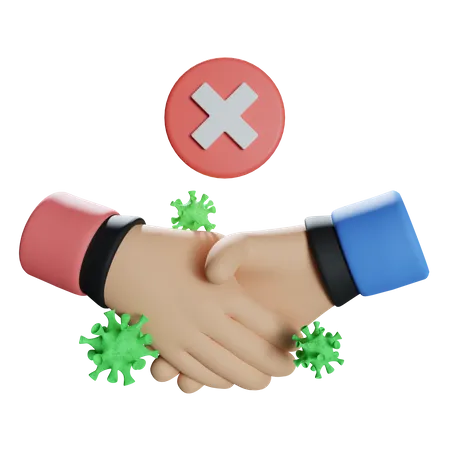 No Handshake  3D Illustration