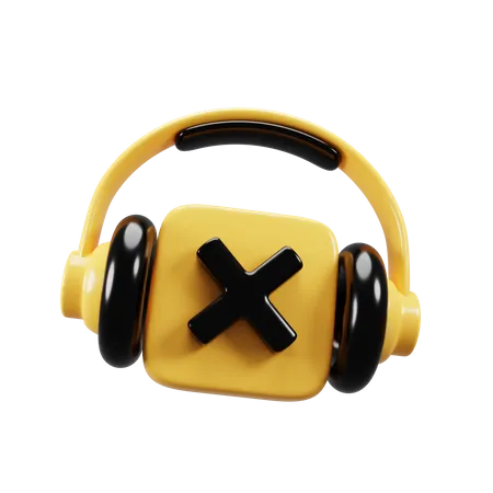 No Headphone  3D Icon