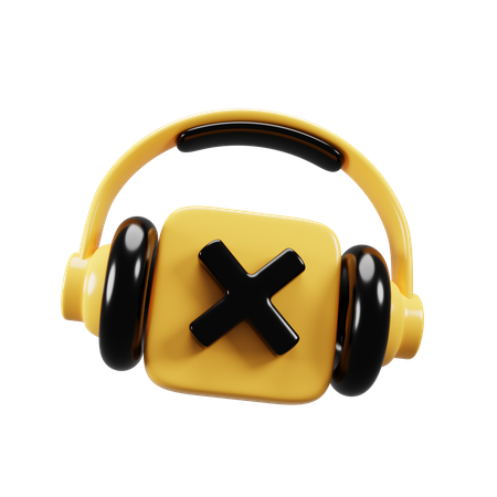 No Headphone  3D Icon
