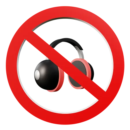 No Headphones  3D Icon