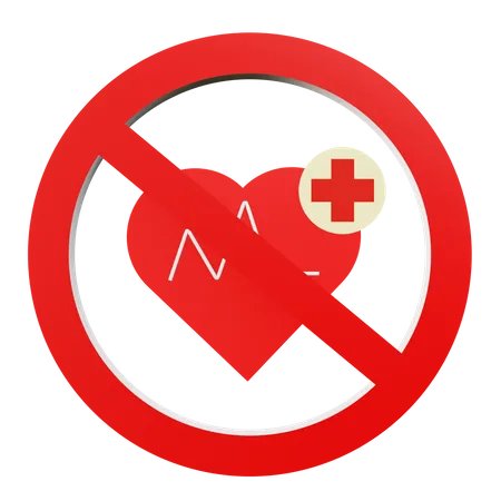 No Healthcare  3D Icon