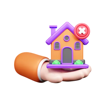 No Home  3D Icon