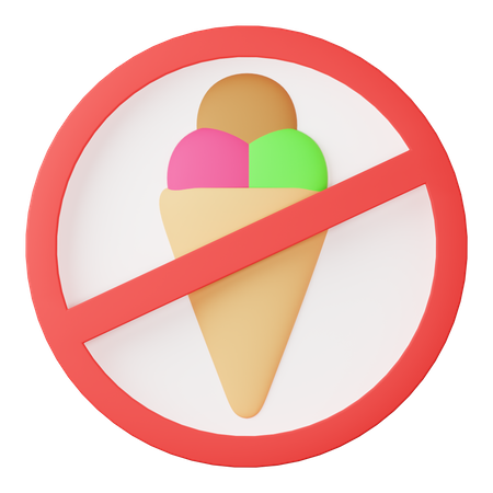 No ice cream  3D Icon