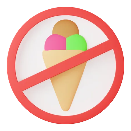 No ice cream  3D Icon