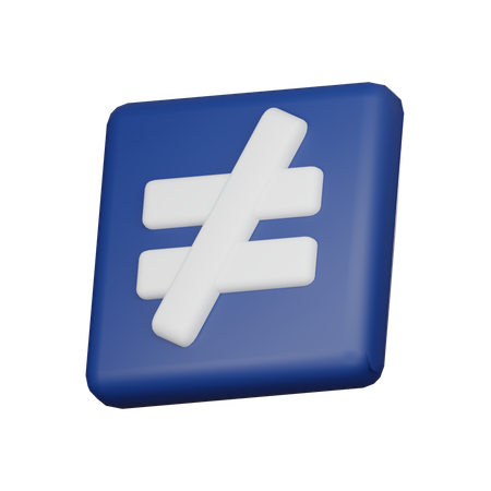 No es igual  3D Icon