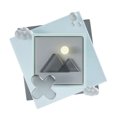 Error Image With Square Background 3 D Icon 3D Icon