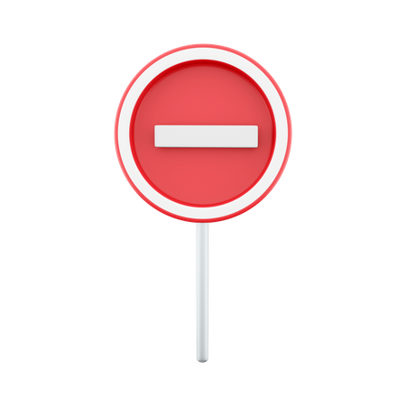 No Input Sign  3D Icon