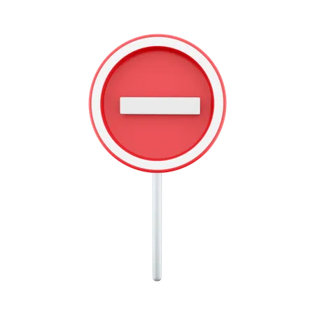 Raster Version 3 D Rendering Illustration Of Prohibited Red Circle Sign 3 D Render Icon Animation No Input For Vehicle Movement 3D Icon