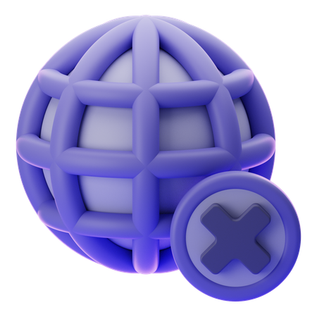 インターネットがない  3D Icon