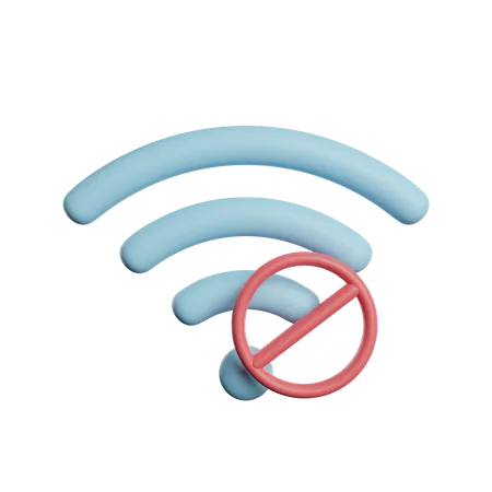 No Internet Network Signal 3D Icon