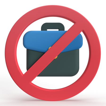 No Job  3D Icon