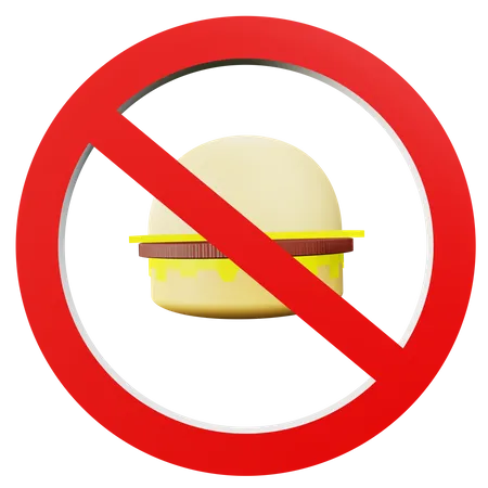 No Junk Food  3D Icon