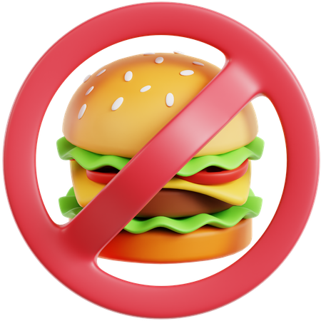 No Junk Food  3D Icon
