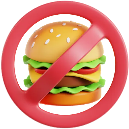 No Junk Food  3D Icon