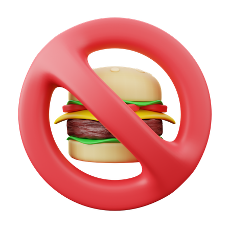 No Junk Food  3D Icon