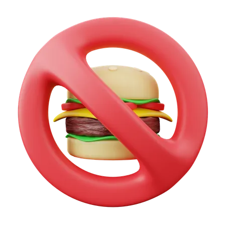 No Junk Food  3D Icon