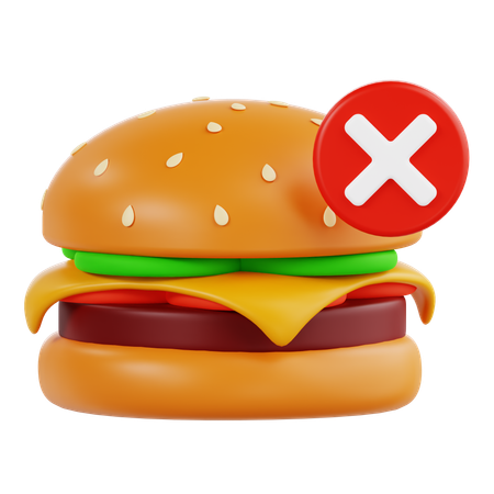 No junk food  3D Icon