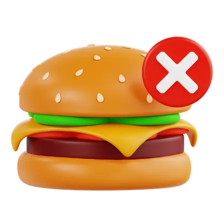 No junk food  3D Icon