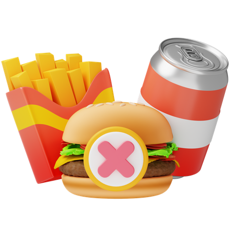 No Junk Food  3D Icon