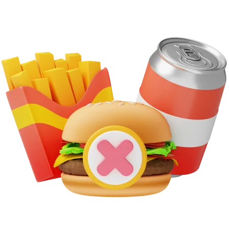 No Junk Food  3D Icon