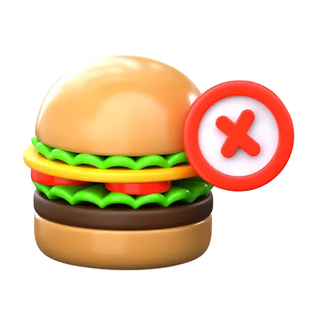 No Junk food  3D Icon