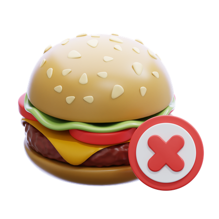 No Junk Food  3D Icon