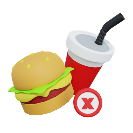 No Junk Food  3D Icon