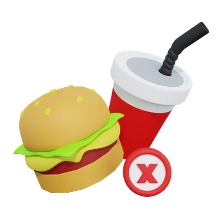 No Junk Food  3D Icon