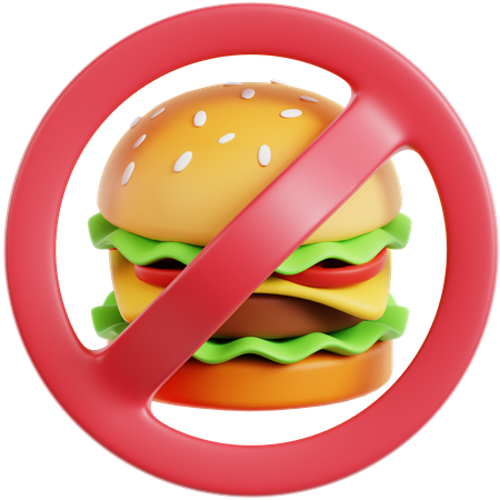 No Junk Food  3D Icon