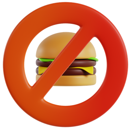 No Junk Food  3D Icon