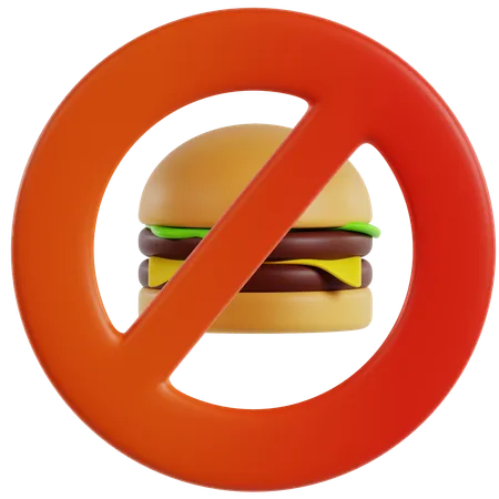 No Junk Food  3D Icon