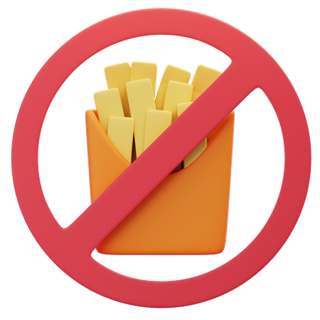 No Junk Food  3D Icon
