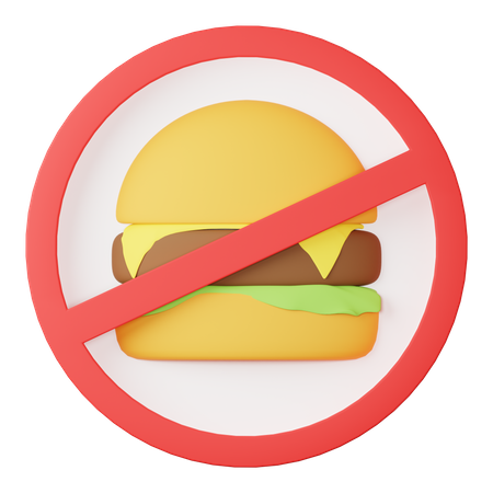 No junk food  3D Icon