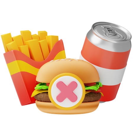No Junk Food  3D Icon