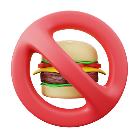 No Junk Food  3D Icon