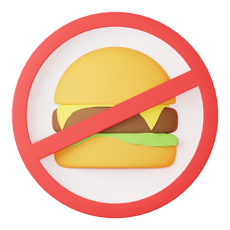 No junk food  3D Icon