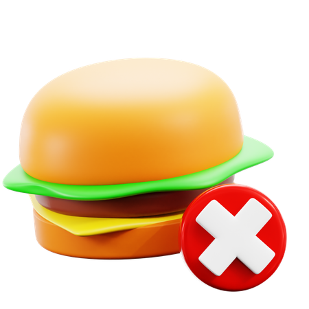 No Junkfood  3D Icon
