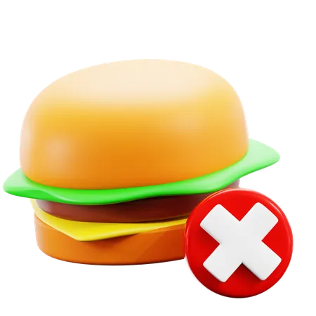 No Junkfood  3D Icon
