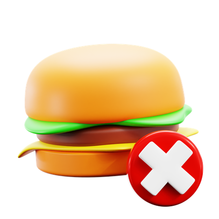 No Junkfood  3D Icon